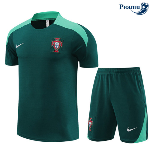 Novo Camisola Kit Equipamento Training Portugal + Calcoes verde 2024