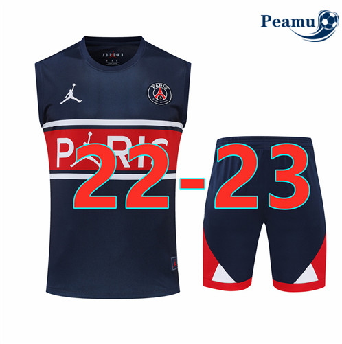 Camisola Futebol Kit Entrainement foot Paris PSG Colete + Pantalon Azul 2022-2023 pt228503