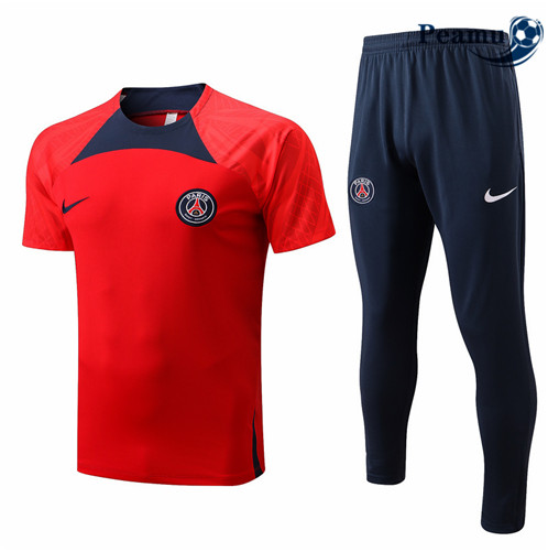 Camisola Futebol Kit Entrainement foot Paris PSG + Pantalon Vermelho 2022-2023 pt228506