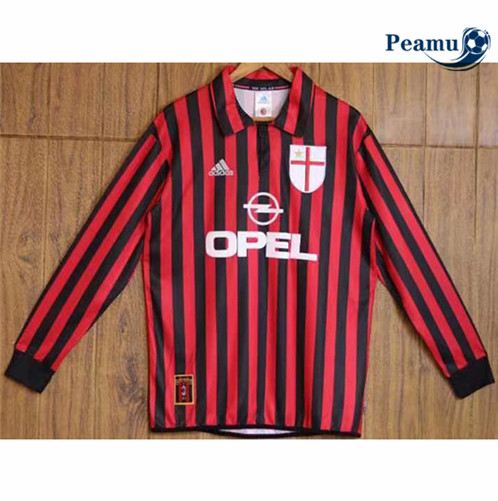 Camisola Futebol Retro AC Milan Equipamento centenário Manga Comprida 1999-20 pt228082