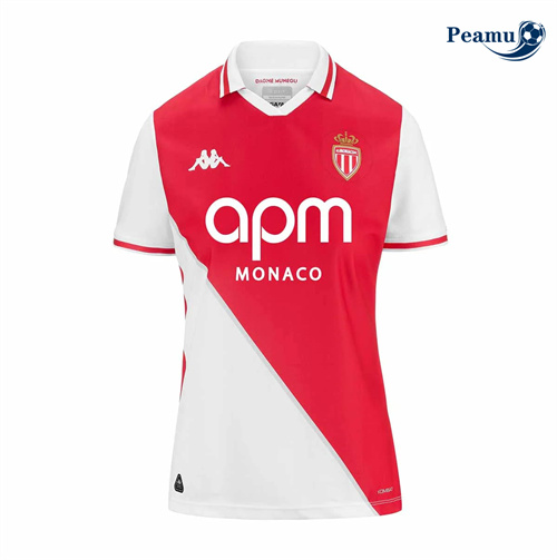 Novo Camisola Futebol AS Monaco Mulher Principal Equipamento 2024-2025