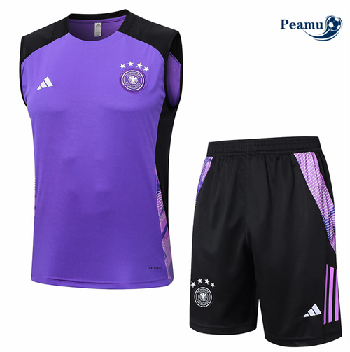 Loja Camisola Kit Equipamento Training Alemanha Colete + Calções roxo 2024-2025