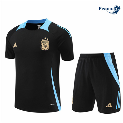 Nouveau Camisola Kit Equipamento Training Argentina + Calções preto 2024-2025