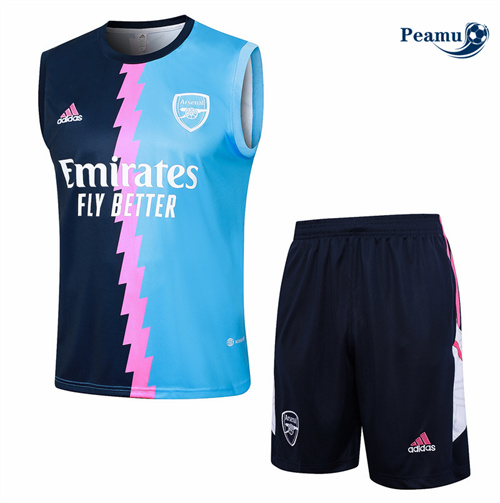 Novo Camisola Kit Equipamento Training Arsenal Colete + Calções azul 2024-2025