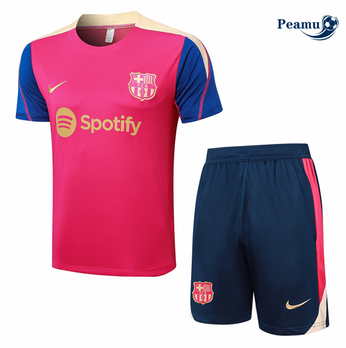 Oferta Camisola Kit Equipamento Training Barcelona + Calções Rosa 2024-2025