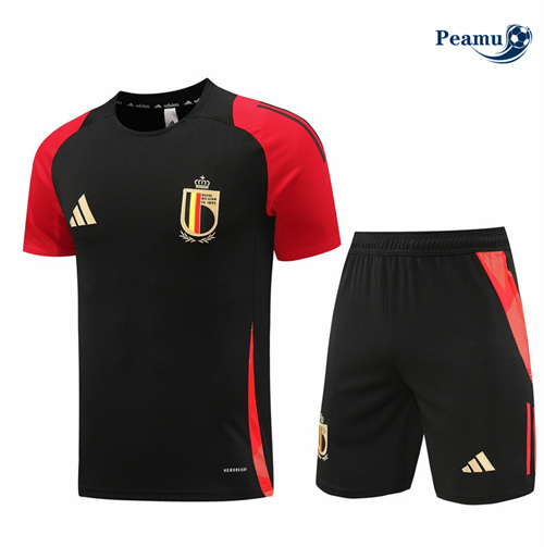 Novo Camisola Kit Equipamento Training Belgica + Calções preto 2024-2025