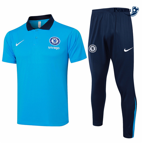 Oferta Camisola Kit Equipamento Training Chelsea polo + Pantalon azul 2024-2025