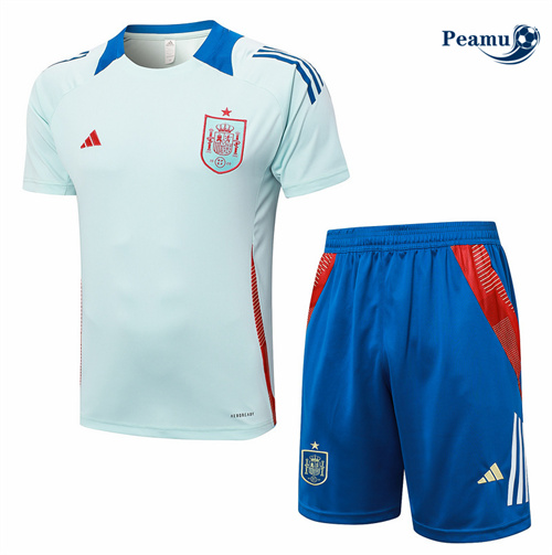 Nouveau Camisola Kit Equipamento Training Espanha + Calções azul claro 2024-2025