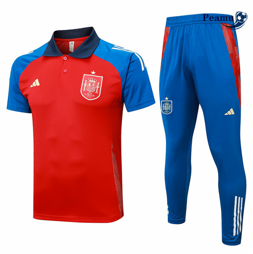 Loja Camisola Kit Equipamento Training Espanha polo + Pantalon Vermelho 2024-2025