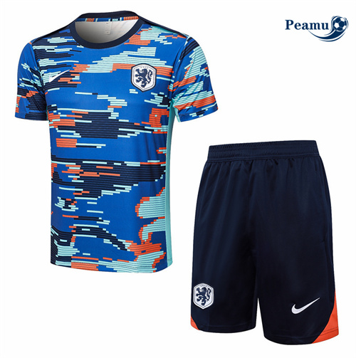 Novos Camisola Kit Equipamento Training Holanda + Calções azul 2024-2025