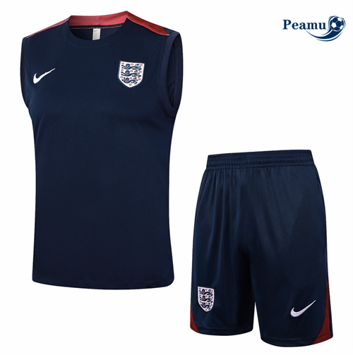 Novos Camisola Kit Equipamento Training Inglaterra Colete + Calções azul real 2024-2025