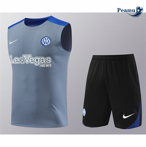 Vender Camisola Kit Equipamento Training Inter Milan Colete + Calções cinza 2024-2025