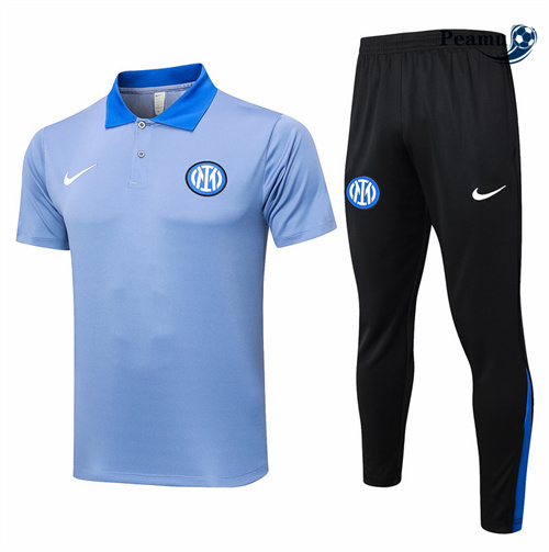 Criar Camisola Kit Equipamento Training Inter Milan polo + Pantalon cinza 2024-2025