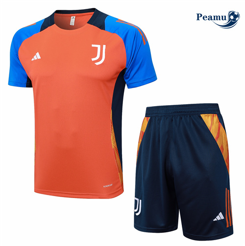 Loja Camisola Kit Equipamento Training Juventus + Calções cor laranja 2024-2025