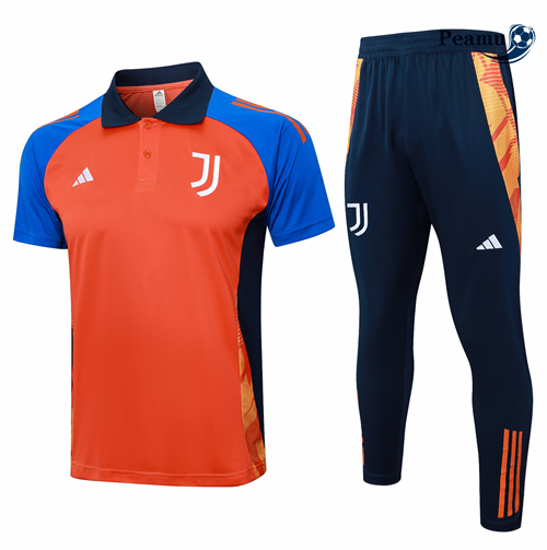 Oferta Camisola Kit Equipamento Training Juventus polo + Pantalon cor laranja 2024-2025