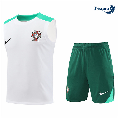 Loja Camisola Kit Equipamento Training Portugal Colete + Calções Branco 2024-2025