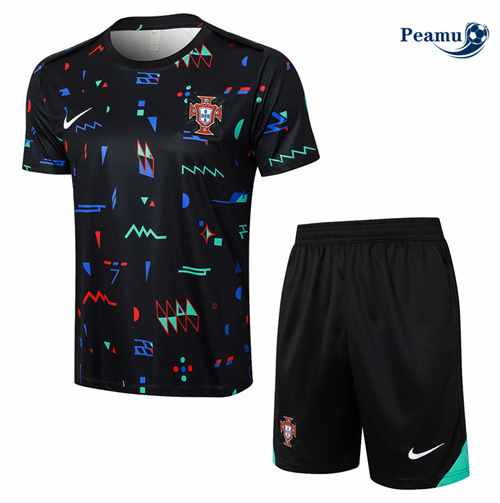 Nouveau Camisola Kit Equipamento Training Portugal + Calções preto 2024-2025