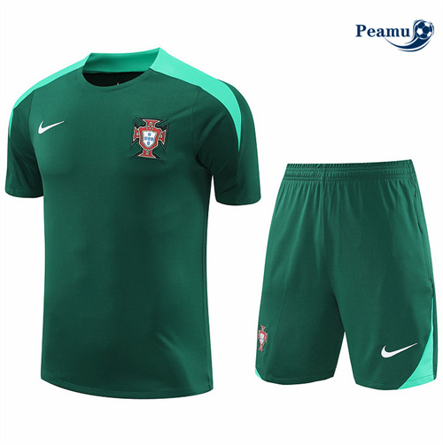 Vender Camisola Kit Equipamento Training Portugal + Calções verde 2024-2025