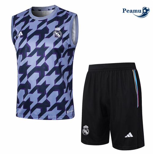 Loja Camisola Kit Equipamento Training Real Madrid Colete + Calções cinza 2024-2025