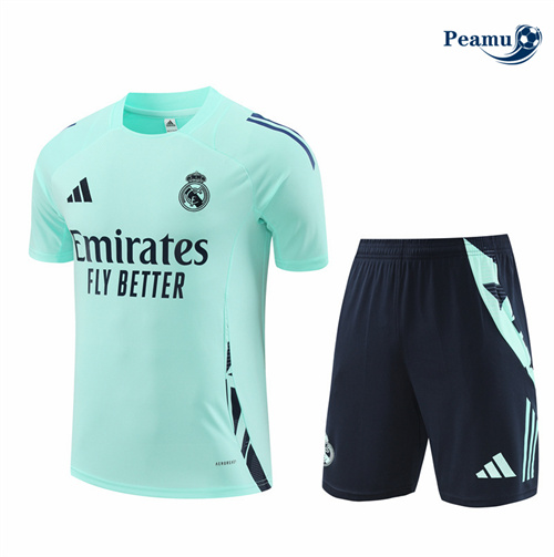 Novos Camisola Kit Equipamento Training Real Madrid + Calções azul 2024-2025