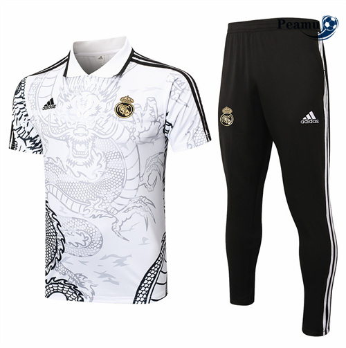 Comprar Camisola Kit Equipamento Training Real Madrid polo + Pantalon Branco 2024-2025