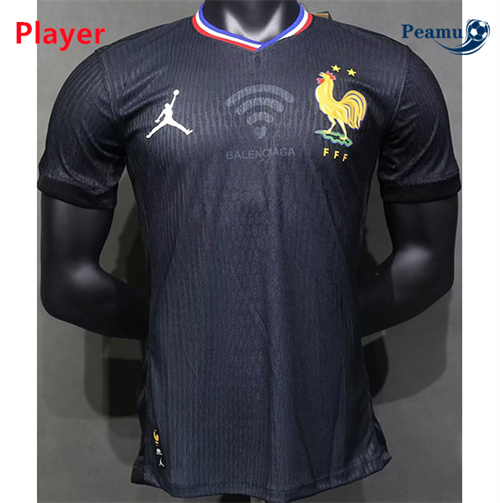 Novos Camisola Futebol França Player Version Equipamento preto 2024-2025