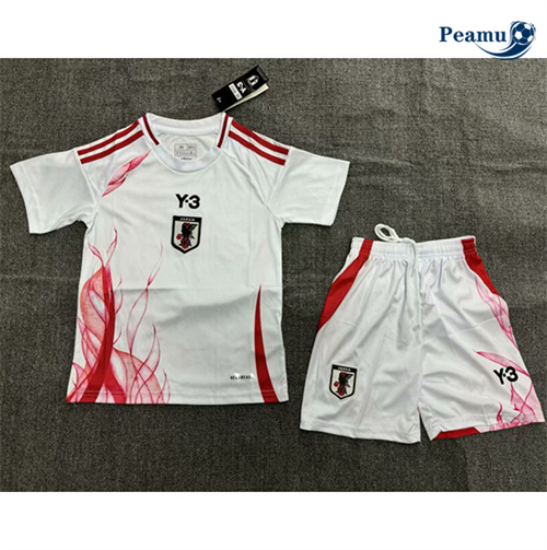 Criar Camisola Futebol Japan Crianças Equipamento Y3 Branco 2024-2025