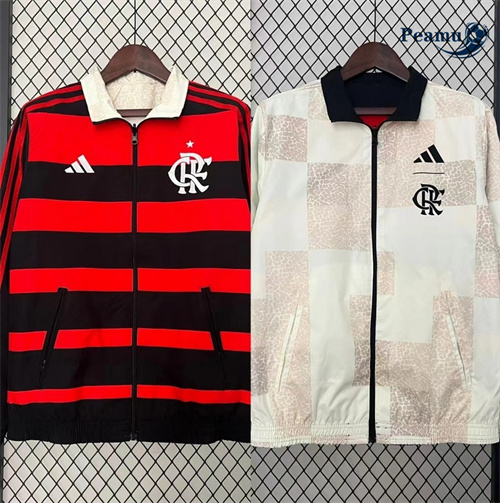 Criar Jaqueta Futebol Blusão reversível Flamengo Vermelho 2024-2025