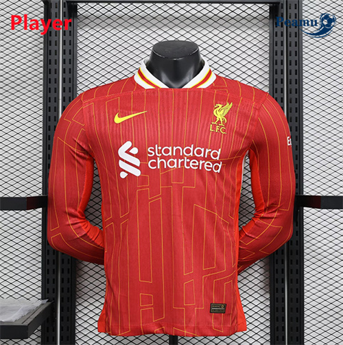 Novo Camisola Futebol Liverpool Player Version Principal Equipamento Manga Comprida 2024-2025