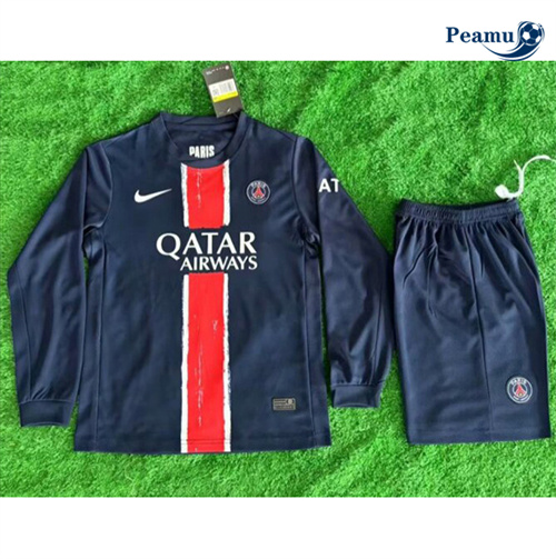 Loja Camisola Futebol PSG Crianças Principal Equipamento Manga Comprida 2024-2025