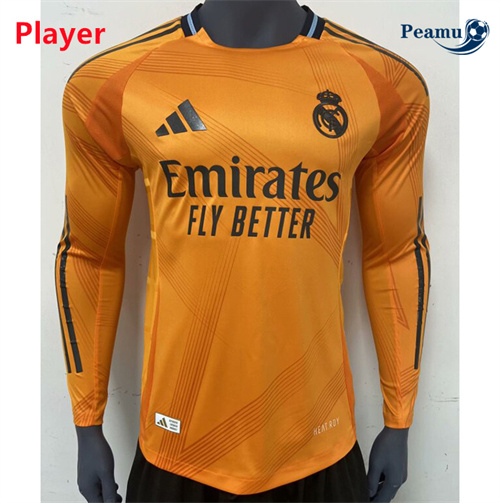 Novo Camisola Futebol Real Madrid Player Version Terceiro Equipamento Manga Comprida 2024-2025