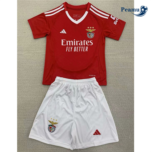 Novo Camisola Futebol S.L Benfica Crianças Principal Equipamento 2024-2025