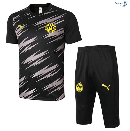 Peamu - Kit Camisola Entrainement Borussia Dortmund + Pantalon 3/4 Preto 2020-2021