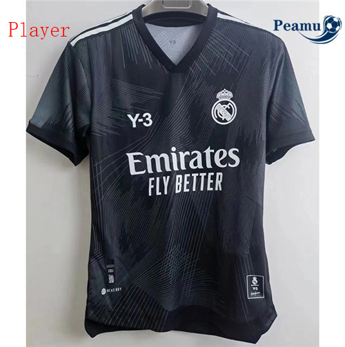 Peamu - Camisola Futebol Real Madrid Player Version Y3 Preto 2022-2023