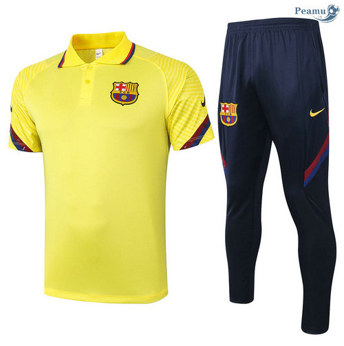 Kit Camisola Entrainement POLO Barcelona + Pantalon Amarelo 2020-2021