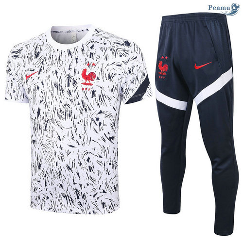 Kit Camisola Entrainement França + Pantalon Branco 2020-2021