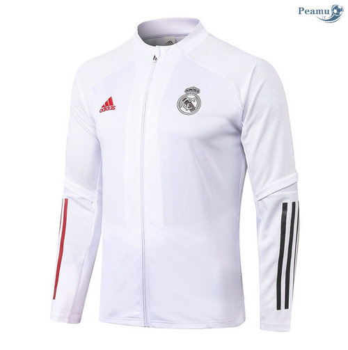Jaqueta Futebol Real Madrid Branco 2020-2021