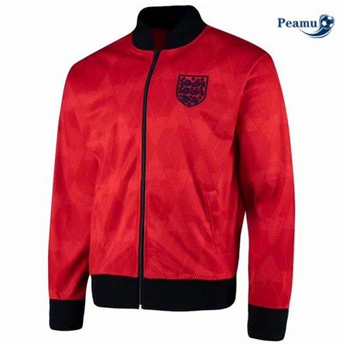 Peamu - Camisola Futebol Retro Inglaterra jacket Vermelho 1990