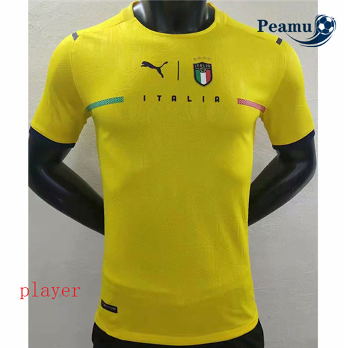 Peamu - Camisola Futebol Italia Player Version Amarelo goalie 2021-2022