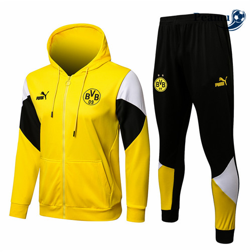 Casaco de Fato de Treino Borussia Dortmund com capuz Amarelo 2021-2022