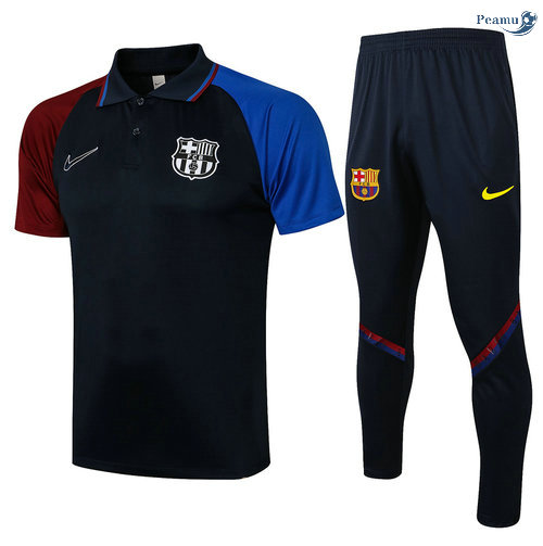 Peamu - Kit Camisola EntrainementPolo Barcelona + Pantalon Azul Marinho 2021-2022