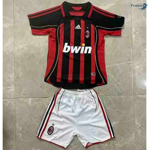Peamu - Camisola Futebol Retro AC Milan Crianças 2006-2007