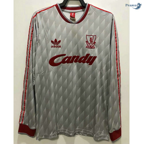 Peamu - Camisola Futebol Retro Liverpool Alternativa Equipamento Manche Longue 1989-91