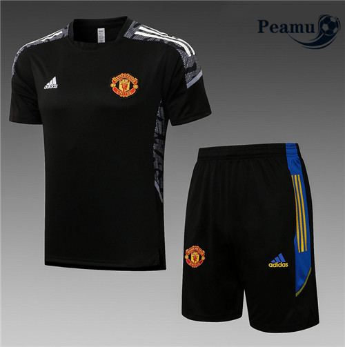 Kit Camisola Entrainement foot Manchester United + Pantalon champions league Preto 2021-2022