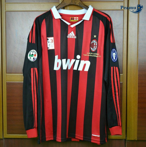 Classico Maglie AC Milan Manche Longue Principal Equipamento 2009-10