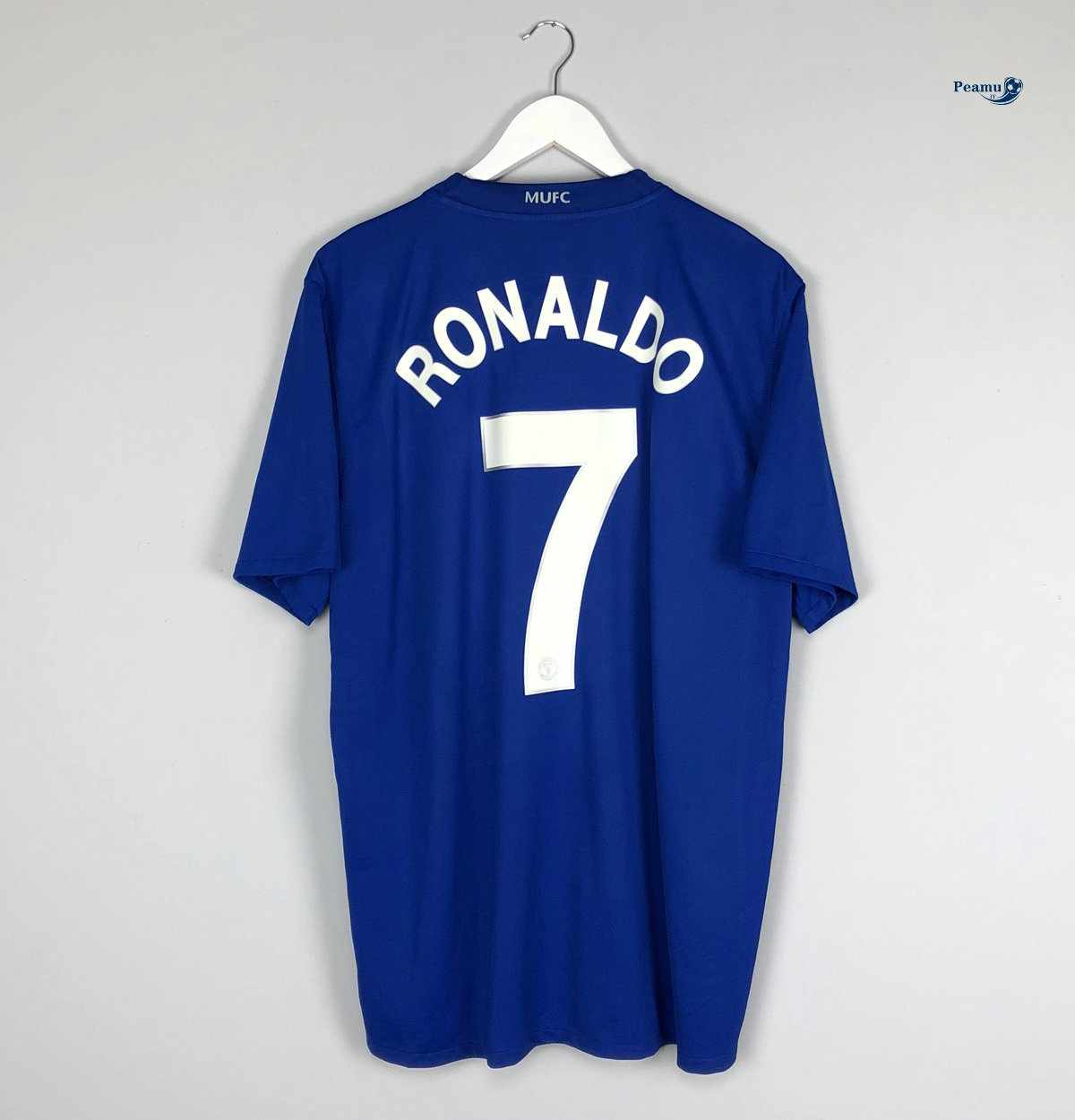 Classico Maglie Manchester United Alternativa Equipamento Azul clair (7 Cristiano Ronaldo) 2008-09