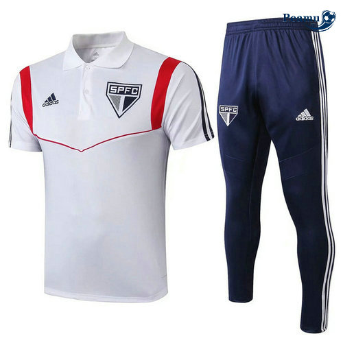 Kit Camisola Entrainement POLO Sao Paulo + Pantalon Bianco/Azul navy 2019-2020