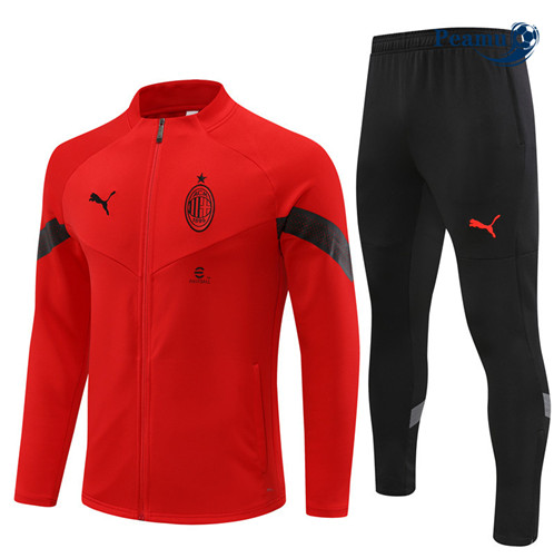 Comprar Camisola Casaco de Fato de Treino AC Milan Rouge 2022-2023 personalizadas