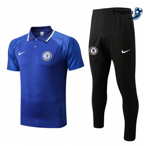 Comprar Camisola Kit Entrainement foot polo Chelsea + Pantalon Azul/Negro 2022-2023 t267 baratas | peamu.pt