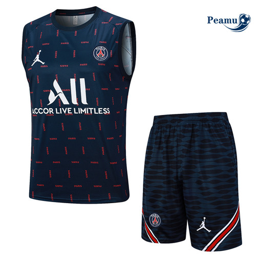 Criar Camisola Kit Equipamento Training Paris PSG Colete + Calções Azul Real 2023-2024